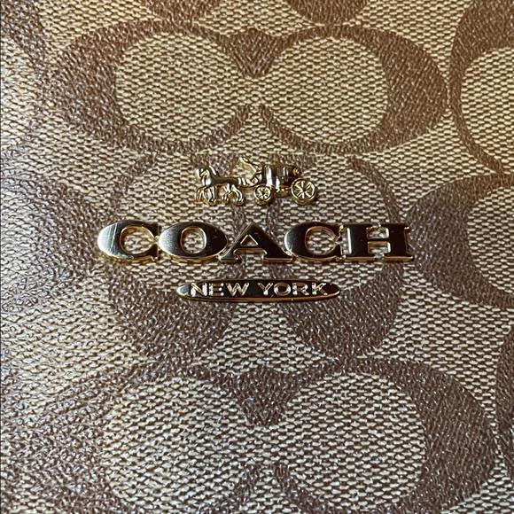 Coach Tan and Brown Signature Tote - Picture 2 of 16